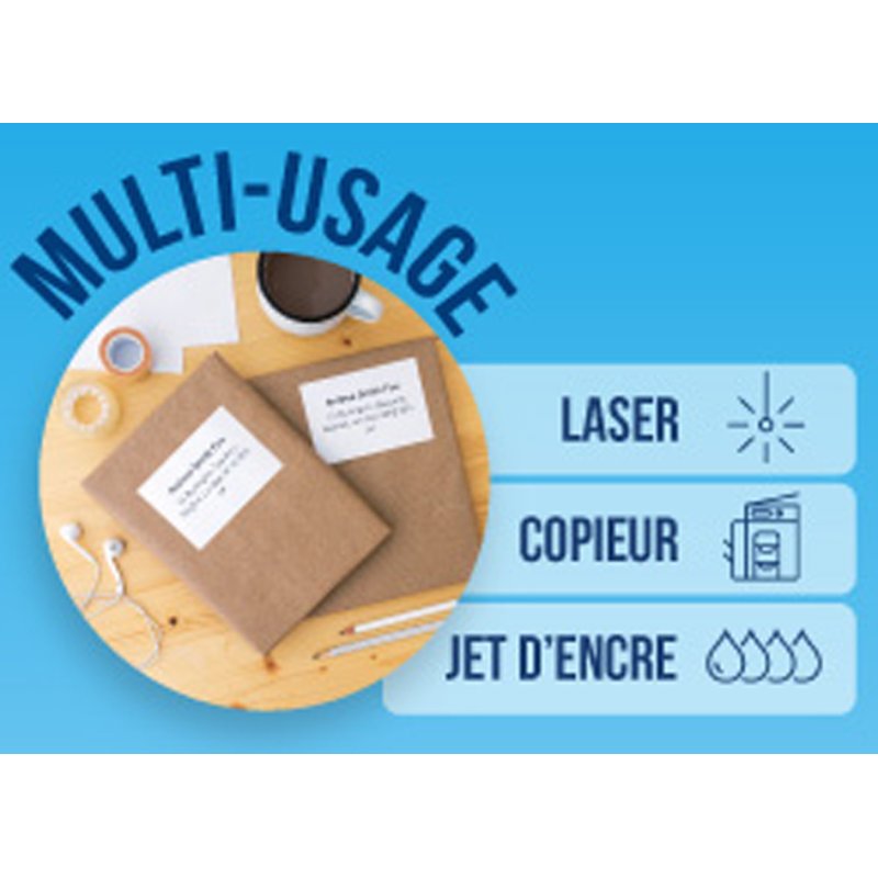 Universele etiketten met aftrekrand, 37 x 105 mm