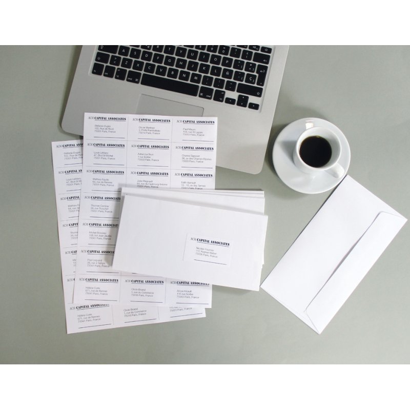 Universele etiketten - Klein formaat, 50 x 25 mm, wit