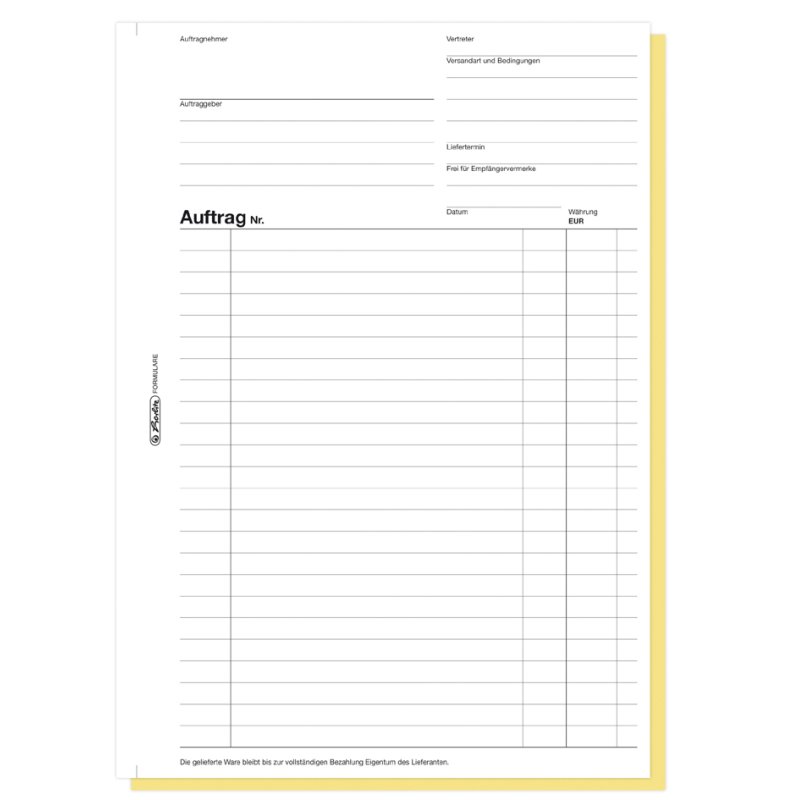 Bestelboek 'Bestelling 104', A4-formaat, 80 bladen.