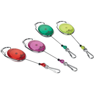 DURABLE Pashouder met jojo, ovaal, paars/transparant