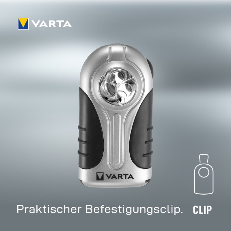 VARTA zaklamp LED Silver Light inclusief 3x AAA batterijen