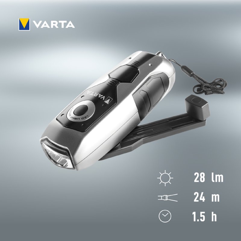 VARTA zaklamp dynamo LED oplaadbaar