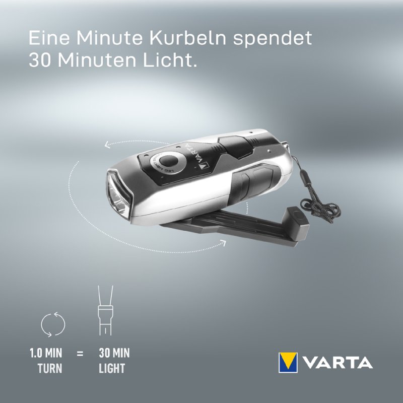 VARTA zaklamp dynamo LED oplaadbaar