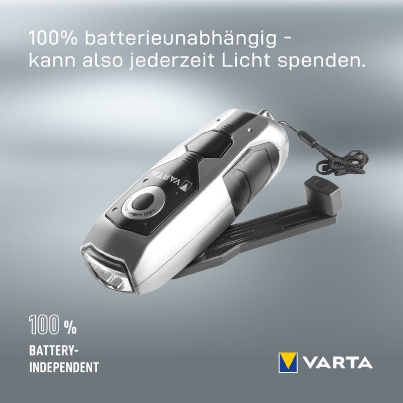 VARTA zaklamp dynamo LED oplaadbaar