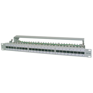 DIGITUS 19 inch patchpaneel Cat.6A, 24x RJ45, 1HE