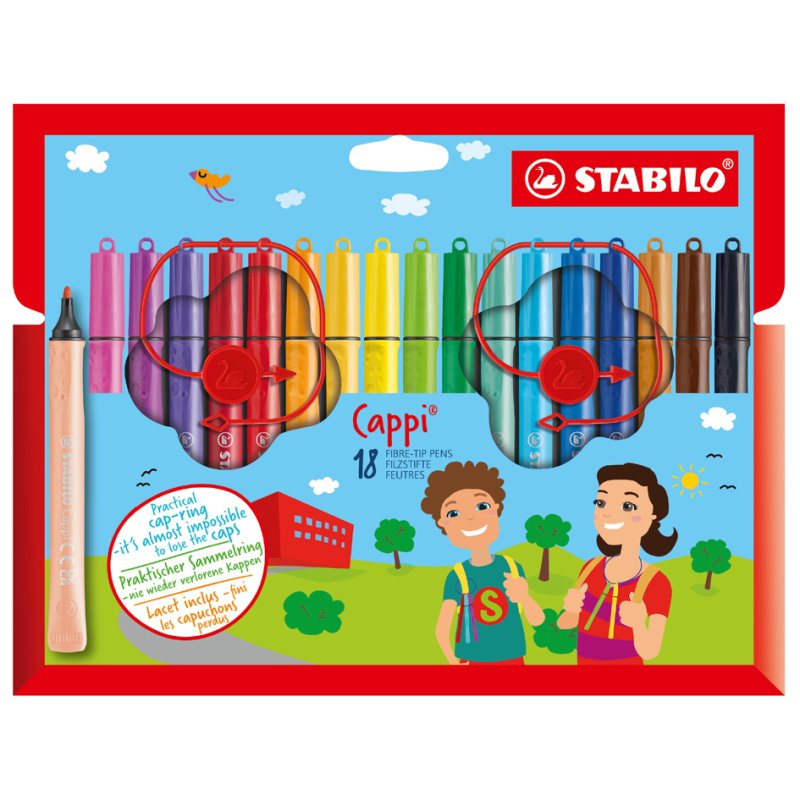 STABILO Viltstift Cappi, doosje met 12 stuks