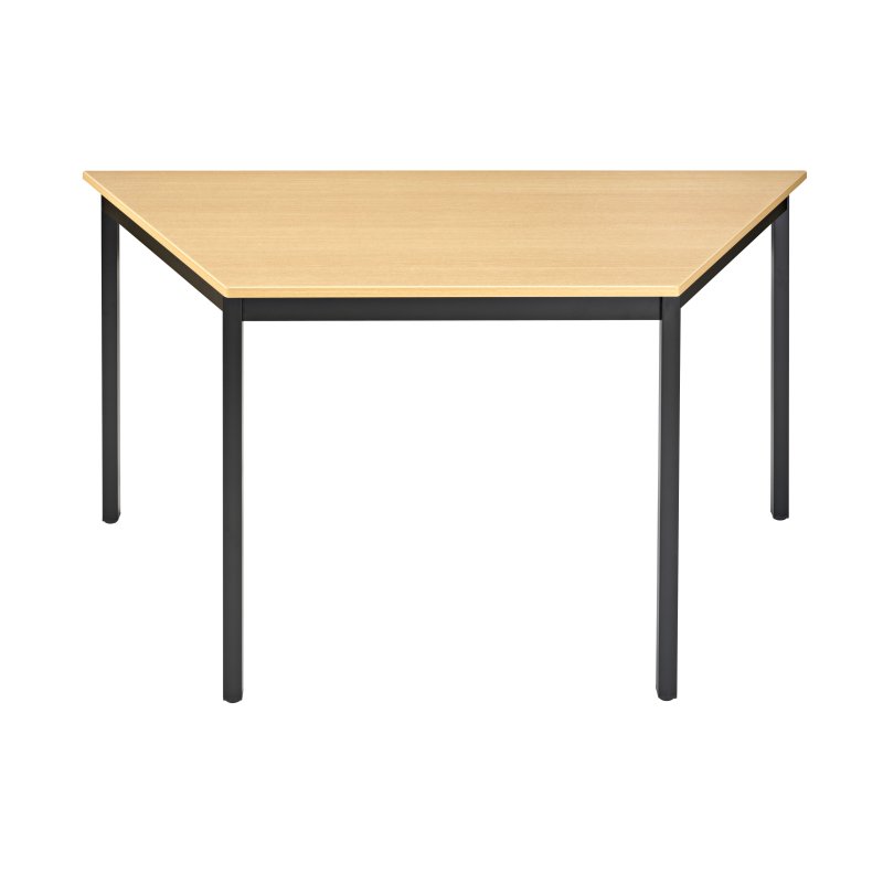 SODEMATUB bijzettafel 120DRHN, halfrond, beuken/zwart