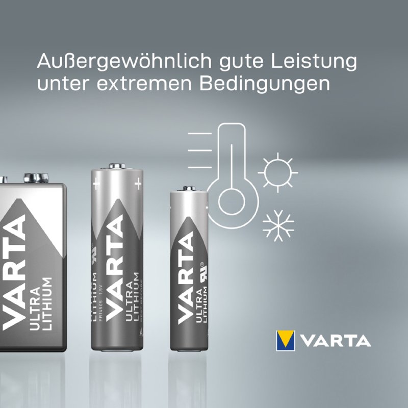 VARTA Lithium 9V batterij Ultra Lithium E-Block