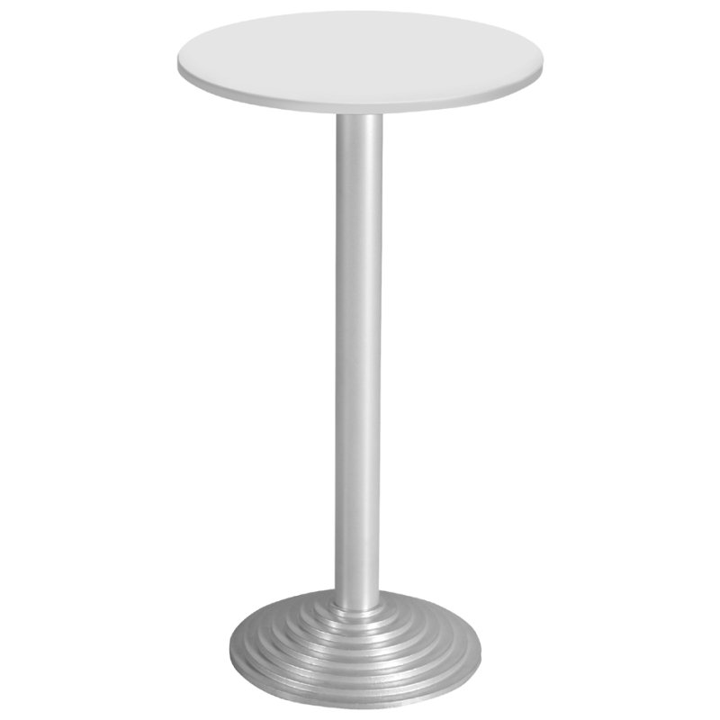 SODEMATUB statafel, 600 mm doorsnede, esdoorn blad, aluminium onderstel