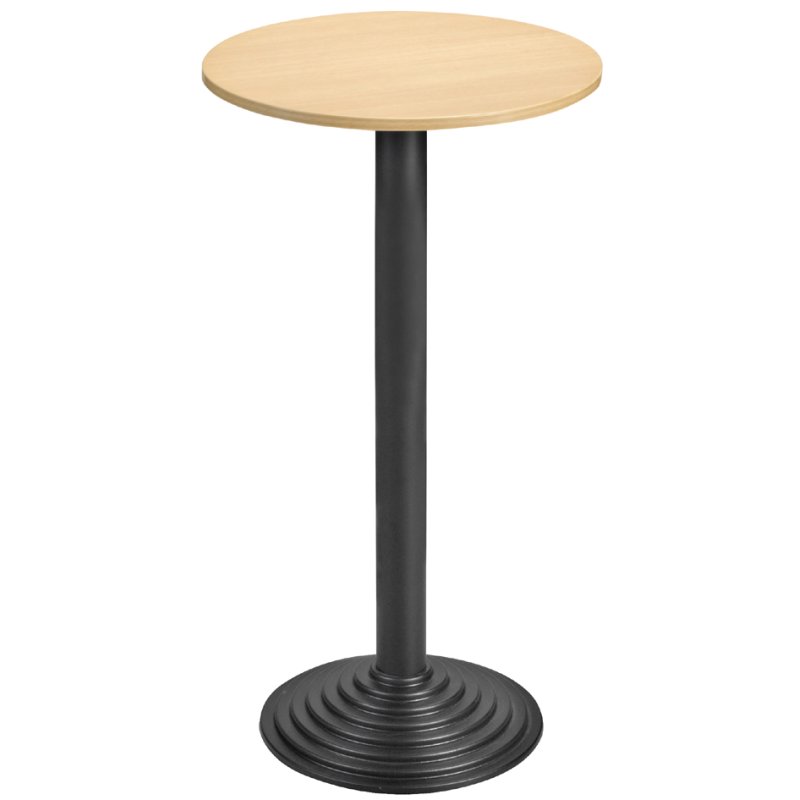 SODEMATUB sta-tafel 60000EN, diameter 600 mm, ahorn blad, zwart onderstel