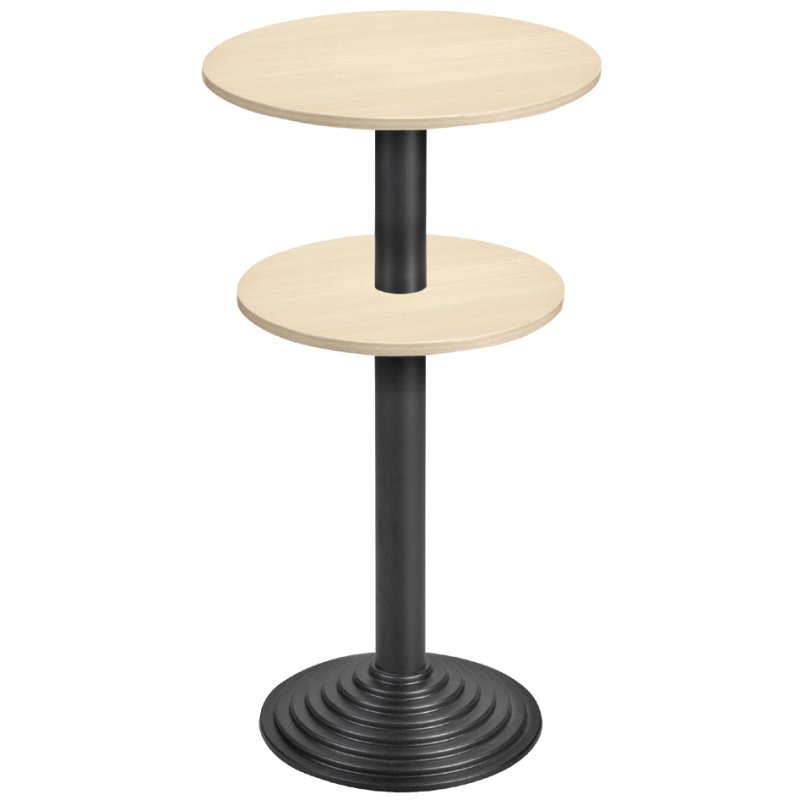 SODEMATUB staantafel 2Pla, 2 werkbladen, esdoorn/zwart, 1100 mm hoog