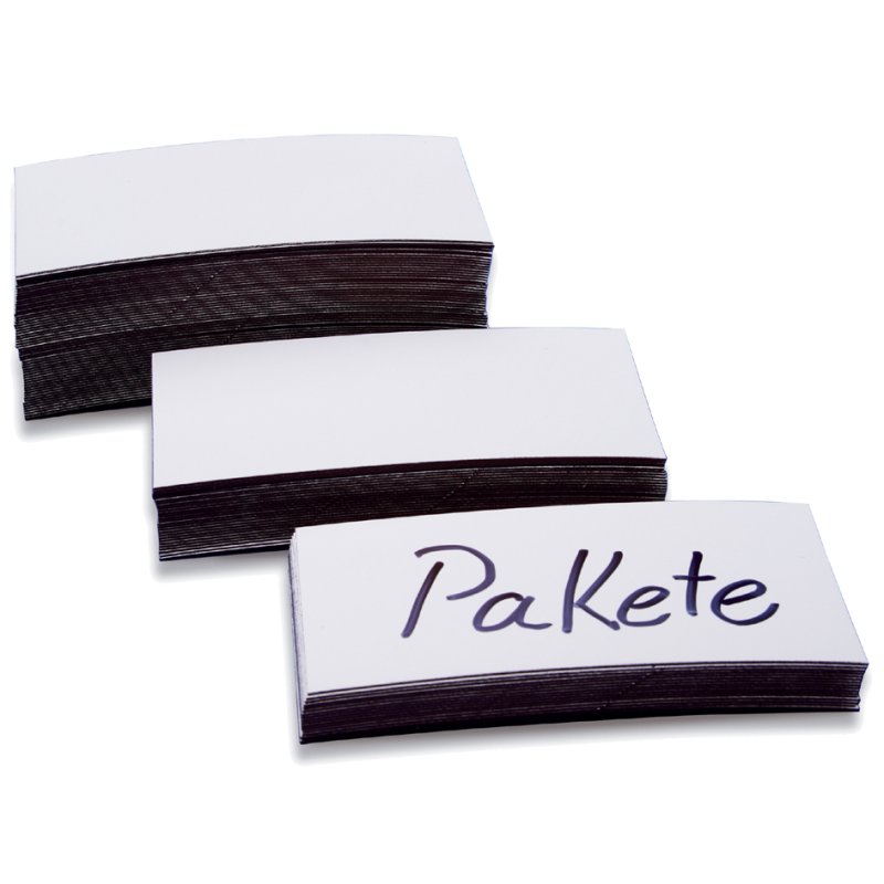 Magnetoplan magneetlabels wit 30 x 100 x 0,6 mm