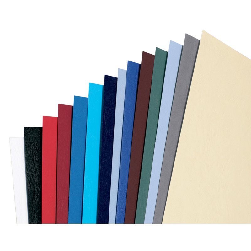 GBC inbandkaften LeatherGrain, A5, 250 g/m², wit