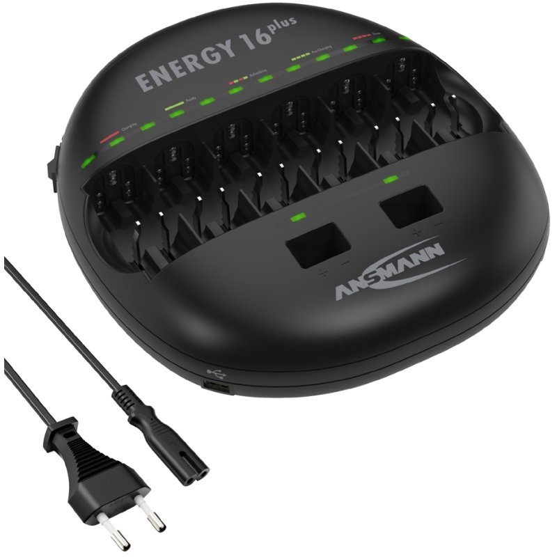 ANSMANN Energy 16 plus batterijlader met 2 USB-poorten