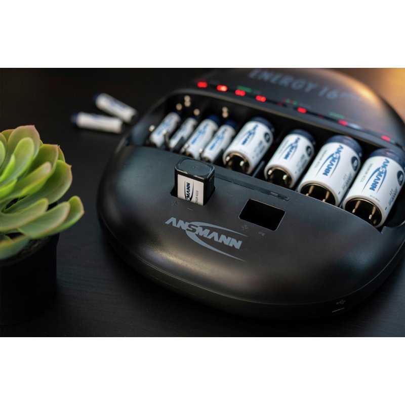 ANSMANN Energy 16 plus batterijlader met 2 USB-poorten