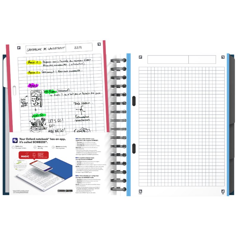 Geruit Oxford studieblok A5+ formaat