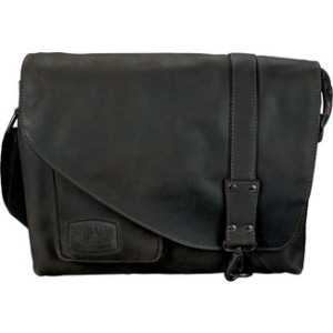 Leren schoudertasje 'MRS. NOEL', bruin