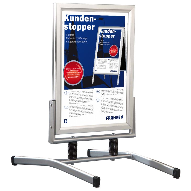FRANKEN plakatstandaard Outdoor Plus, DIN A1, aluminium, weerbestendig
