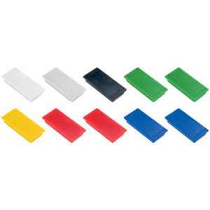 FRANKEN Haftmagneten rechthoekig 50x23mm, hechtkracht 1000g, 10 stuks gekleurd