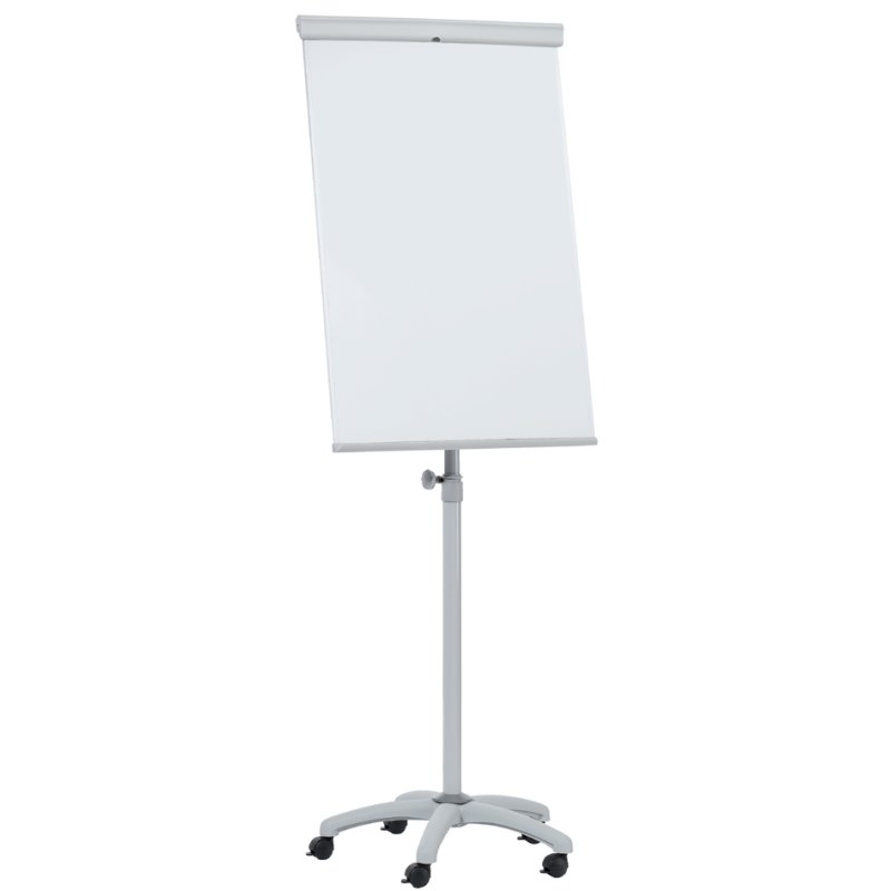 FRANKEN Flipchart X-tra mobiel, hoogteverstelling tot 2000 mm, grijs, 680 x 1005 mm