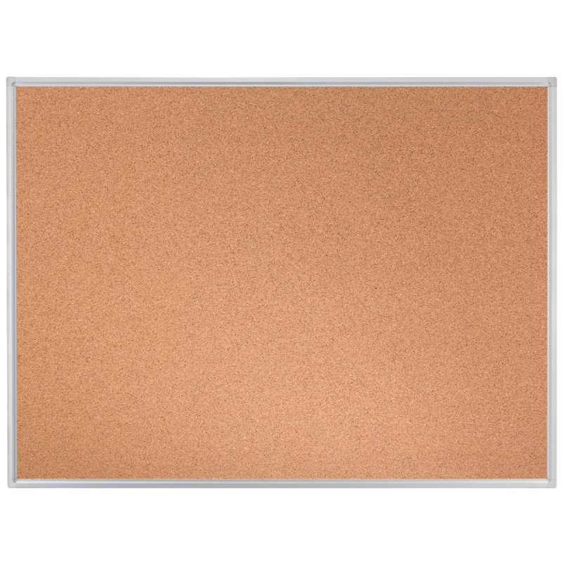 FRANKEN kurktafel ECO 90, dubbelzijdig, aluminium frame zilver, 1200 x 900 mm
