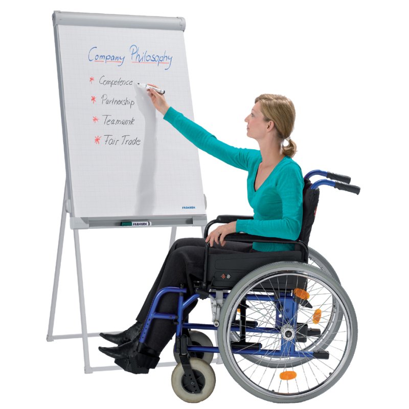 Franken Deluxe Standaard Flip-Over Bord, 670 x 950 mm, lichtgrijs
