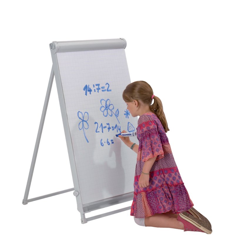Franken Deluxe Standaard Flip-Over Bord, 670 x 950 mm, lichtgrijs