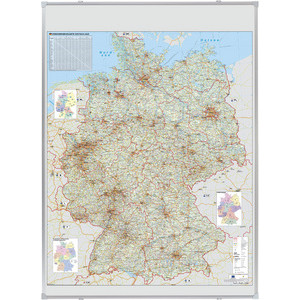 FRANKEN Duitsland wegenkaart, beschrijfbaar, magnethaftend, 98 x 138 cm
