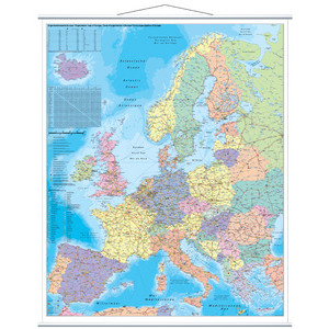 Gelamineerde Europakaart, 970 x 1370 mm