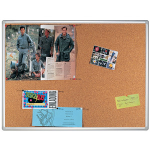 FRANKEN prikbord Pro 120x9, kurk oppervlak, aluminium frame, 1200 x 900 mm