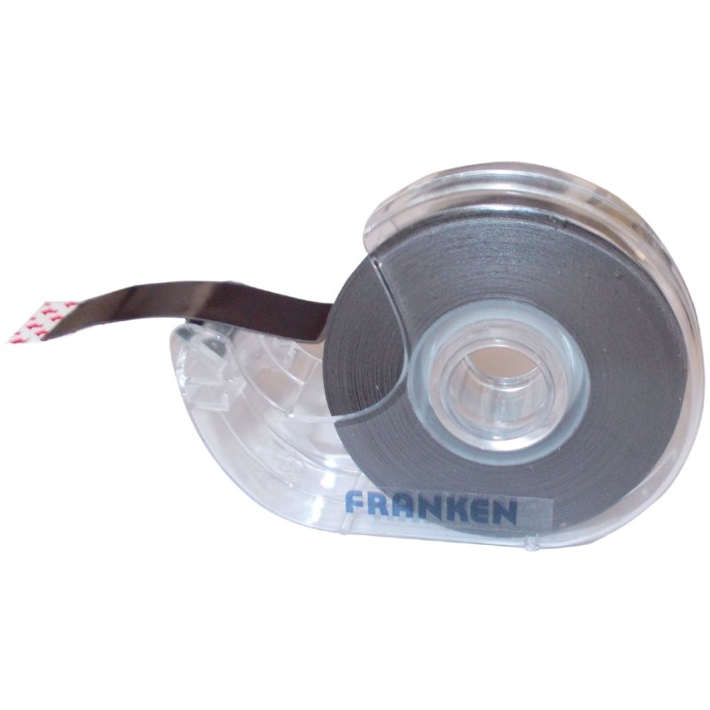 FRANKEN Magnetische tape met dispenser, zwart, 19 mm x 8 m