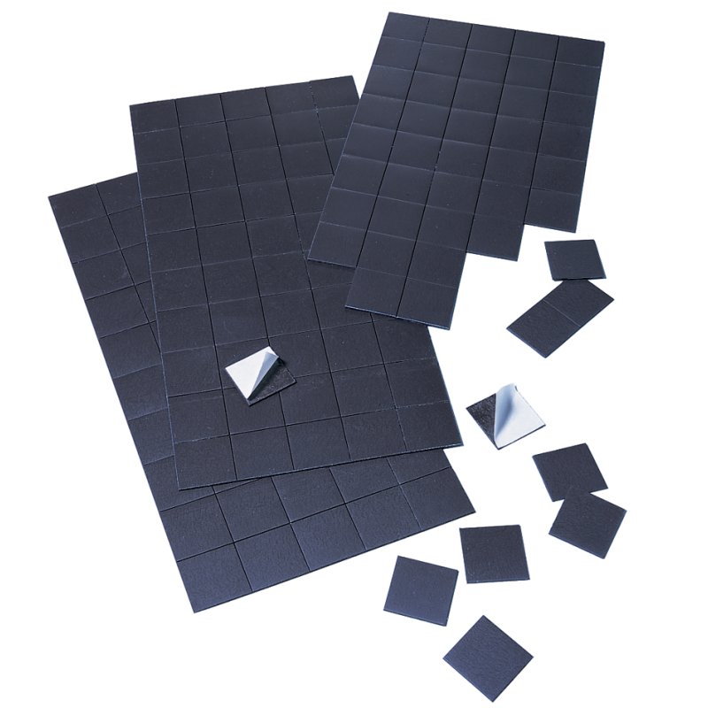 FRANKEN magneetplaatjes 20x20mm zwart zelfklevend