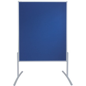 FRANKEN moderatietafel PRO120x150, vilt blauw, 1200 x 1500 mm, aluminium frame
