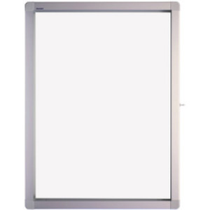 Vitrinekast voor 6 A4-bladen, metalen afwerking