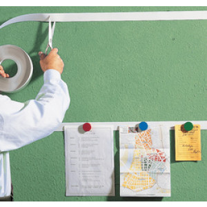 Magnetische zelfklevende lijst, 35 mm x 1 m, wit