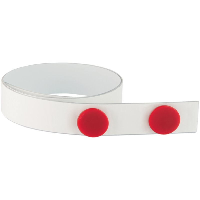 Magnetische zelfklevende strip, 35 mm x 5 m, wit