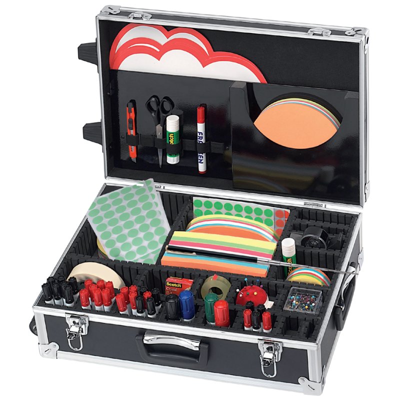FRANKEN Moderatiekoffer TRAINER, 3.000 delen, aluminium trolley