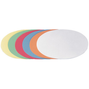 FRANKEN moderatiekaarten ovaal, 190 x 110 mm, diverse kleuren