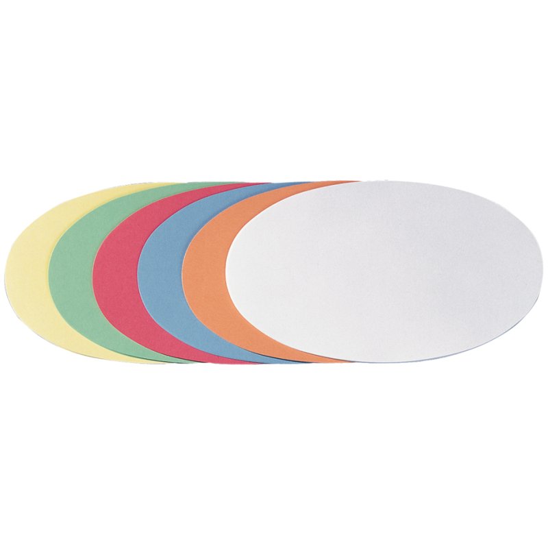 FRANKEN moderatiekaarten ovaal, 190 x 110 mm, diverse kleuren