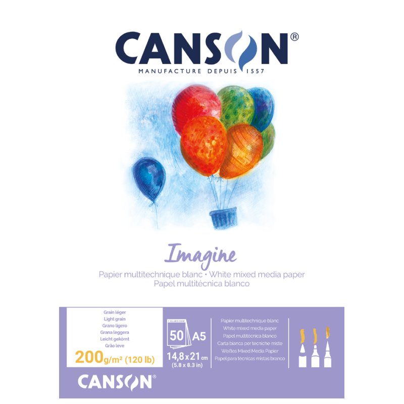 Schetsblok Canson Imagine, A4-formaat, 200 g/m²