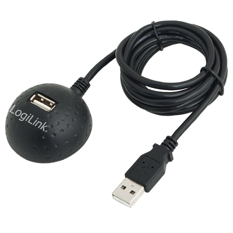 LogiLink USB 2.0 verlengkabel met magnetische dockingstation