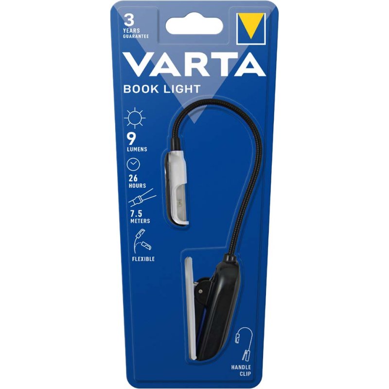 VARTA LED leeslamp met flexibele hals en clip, inclusief 2x CR2032 batterijen