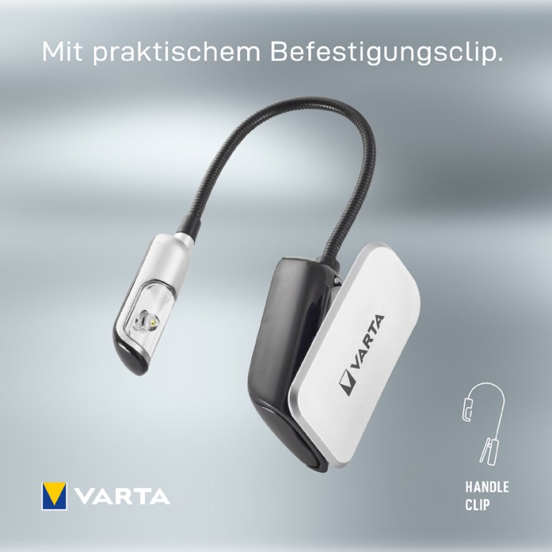 VARTA LED leeslamp met flexibele hals en clip, inclusief 2x CR2032 batterijen