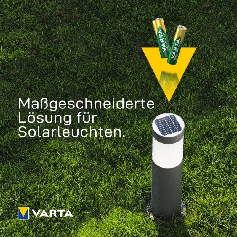 VARTA oplaadbare AA batterijen NiMH 800 mAh voor solar toepassingen