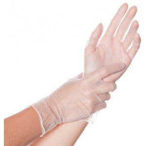 HYGOSTAR vinyl handschoenen IDEAL maat M wit poedervrij