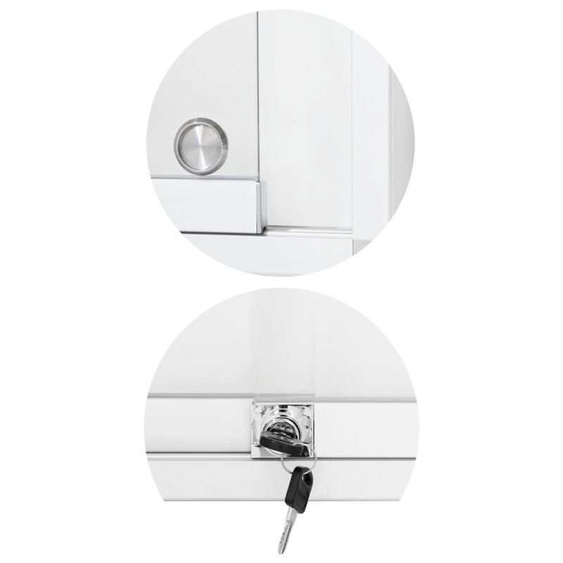 magnetoplan vitrinekast met schuifdeuren, 30 x A4, aluminium constructie