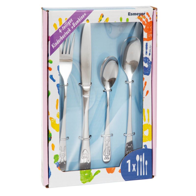 Edelstalen kinderbeetjesset in 4-delige set