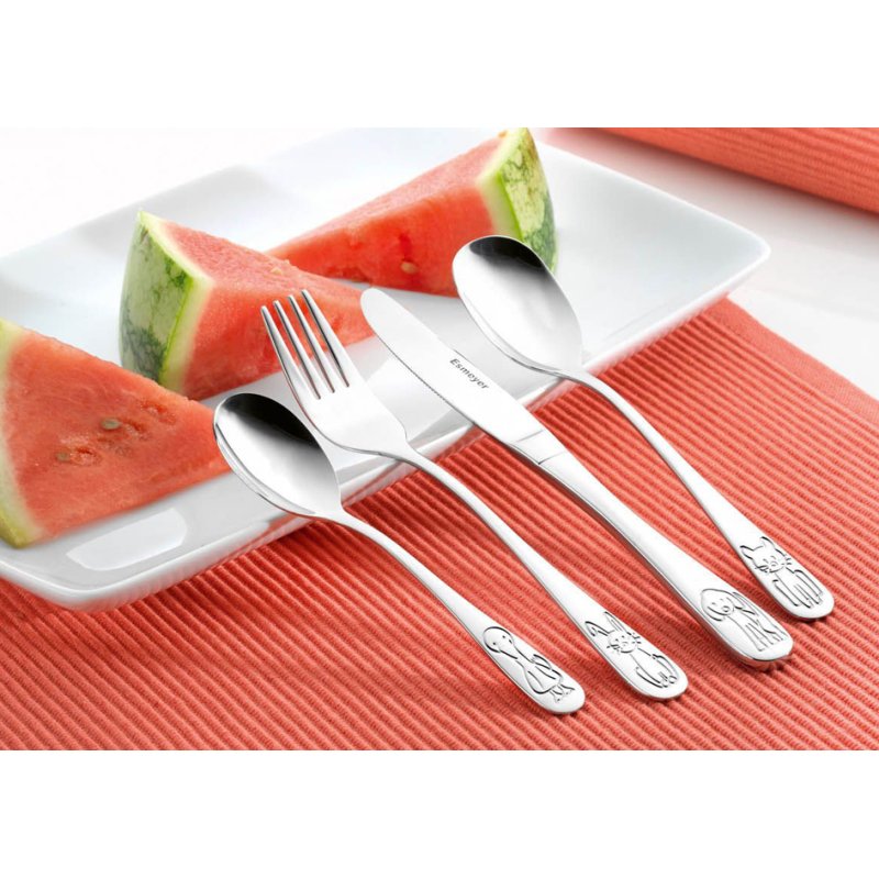 Edelstalen kinderbeetjesset in 4-delige set