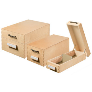 HAN houten kaartenbak voor 1.500 kaarten A6 dwars