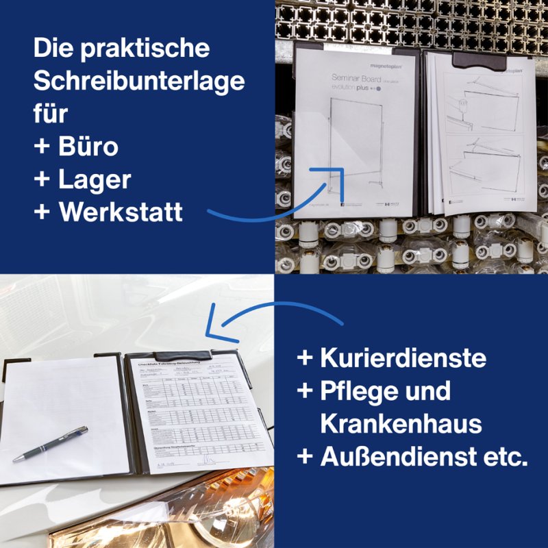 Magnetoplan magnetische klembordmap, zwart